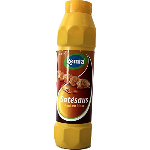 Remia Gewürz-Sauce Sate Sauce (750ml Flasche, gelb) (Erdnuss Sauce) NL von Remia