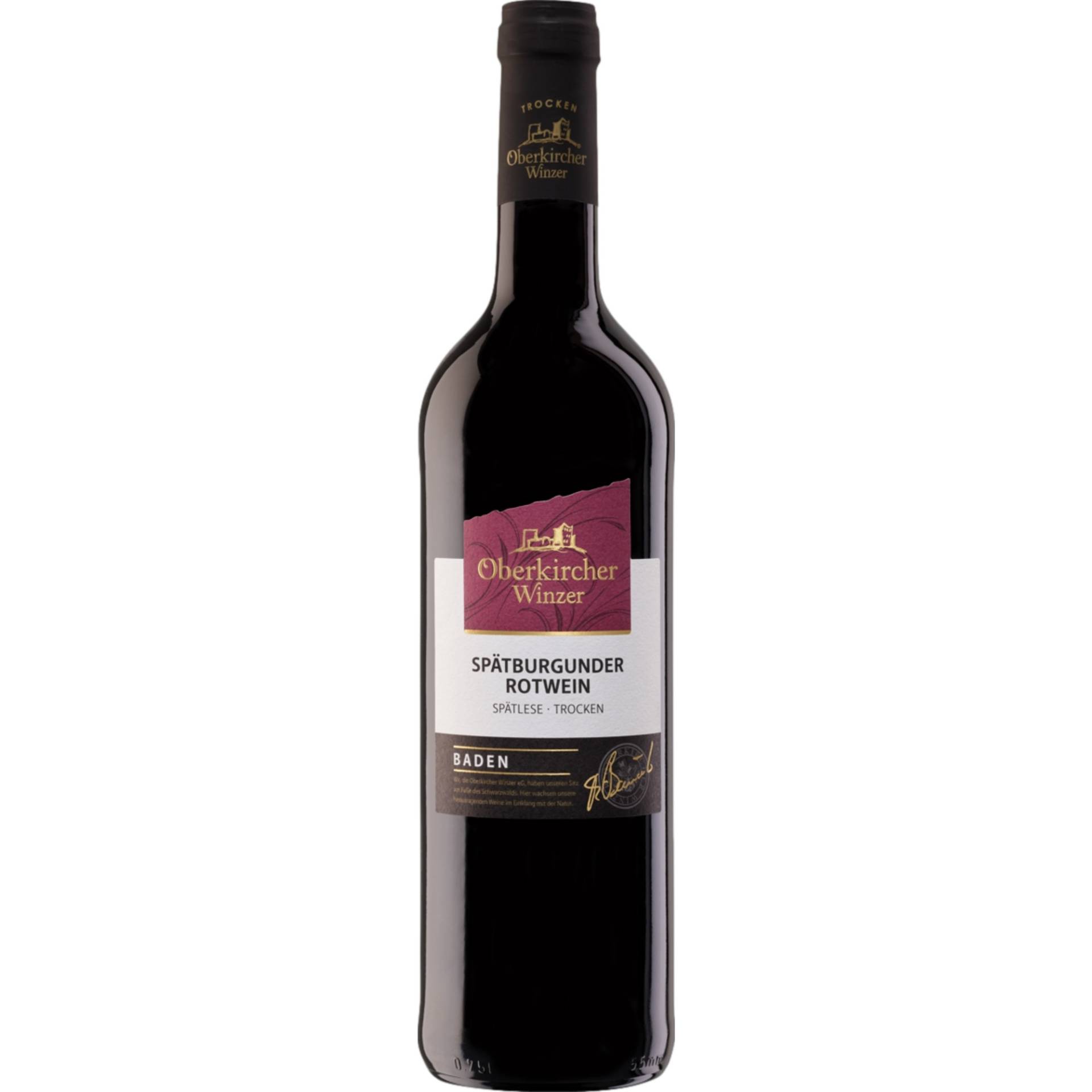 Oberkircher Spätburgunder Spätlese, Trocken, Baden, Baden, 2022, Rotwein Oberkircher Spätburgunder Spätlese, Trocken, Baden, Baden, 2022, Rotwein von Renchener Str. 42, 77704 Oberkirch