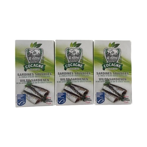 Cocagne Sardinen aus Wildfang in extra nativem Olivenöl - 3 x 125 g - Portugal von Renommée