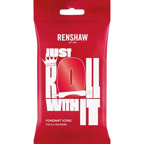 Renshaw Fondant Poppy Red 250g - Fertig zum Ausrollen, Perfekt zum Überziehen und Dekorieren von Torten, Cupcakes und Keksen - Mohnrot - 250 g Renshaw Fondant Poppy Red 250g - Fertig zum Ausrollen, Perfekt zum Überziehen und Dekorieren von Torten, Cupcakes und Keksen - Mohnrot - 250 g von Renshaw