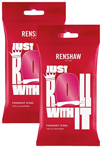 Renshaw Glasur "Ready to Roll", 500 g, Multipack, 2 x 250 g, Fuchsia von Renshaw