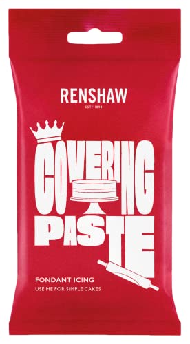 Renshaw Zuckerpaste Weiß 1kg, Rollfondant zum Überziehen von Torten, Fondant mit Vanillegeschmack und Weiche Struktur - 1kg von Renshaw