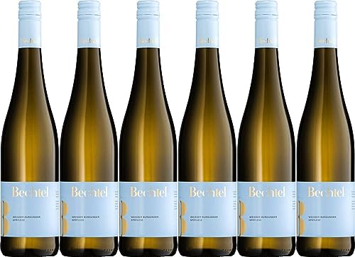 6x Weisser Burgunder Spätlese 2022 - Residenzweingut Bechtel Manfred Bechtel, Rheinhessen - Weißwein von Residenzweingut Bechtel Manfred Bechtel
