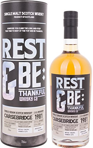 Rest & Be Thankful Carsebridge 34 Years Old Bourbon Cask Limited Edition + GB 1981 53,2% Vol. 0,7 l Rest & Be Thankful Carsebridge 34 Years Old Bourbon Cask Limited Edition + GB 1981 53,2% Vol. 0,7 l von Rest & Be Thankful Whisky Company