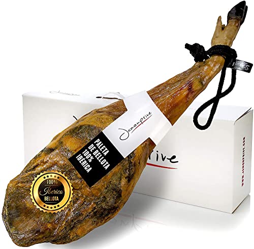 Pata Negra Schinken 100% Iberico aus Eichelmast (Vorderschinken) 4 - 4.5 Kg - Spanischer Jamon Iberico (Paleta Iberica Pura de Bellota) von Jamonprive