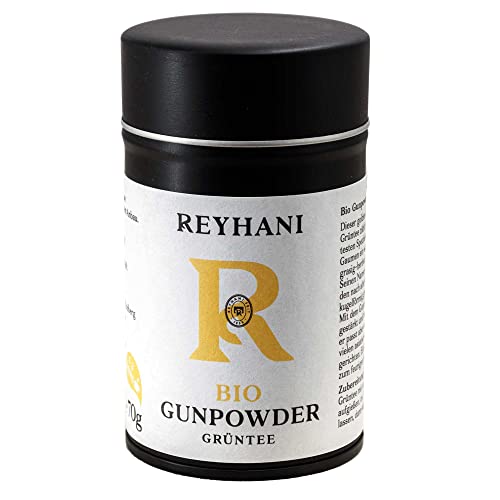 Bio Gunpowder Grüntee 70g - Gunpowder Grüntee enthält viele wertvolle Inhaltsstoffe von Reyhani von Reyhani
