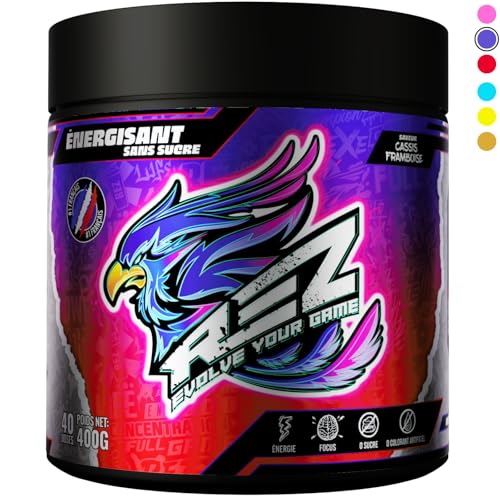 Rez | Energy Drink in Pulverform | Zuckerfreier Energy Drink | Natürliche Farbstoffe und Aromen | 4 Stunden Energie | Nur 30 Kalorien | 40 Shakes in 1 Dose (Schwarze Johannisbeere-Himbeere) von Rez