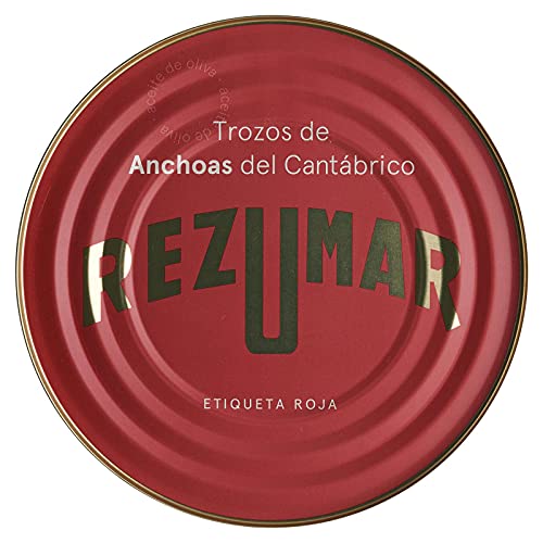 Rezumar - Anchoas Etiqueta Roja - Kantabrische Sardellenfilets in Stücken in Olivenöl - 520 g Rezumar - Anchoas Etiqueta Roja - Kantabrische Sardellenfilets in Stücken in Olivenöl - 520 g von Rezumar