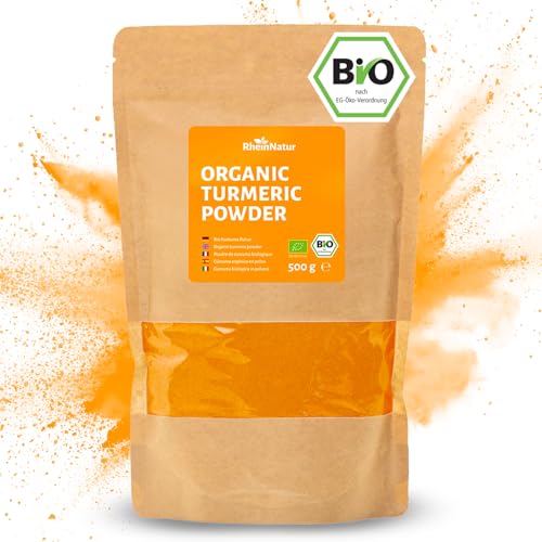 RheinNatur Bio Kurkuma Pulver 500 g - 100% fein gemahlene Kurkumawurzel - Enthält Vitamine, Mineralien & Antioxidantien RheinNatur Bio Kurkuma Pulver 500 g - 100% fein gemahlene Kurkumawurzel - Enthält Vitamine, Mineralien & Antioxidantien von RheinNatur
