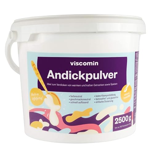RheinNatur Viscomin Andickpulver 2,5 kg - Andickungspulver für Getränke & Speisen - Verdickungsmittel bei Schluckstörungen - Vegan & geschmacksneutral von RheinNatur