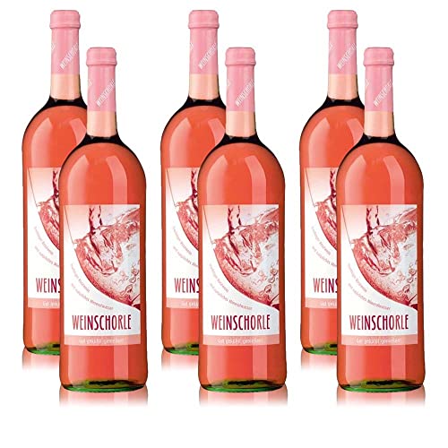 Weinschorle Rosé, weinhaltiges Getränk, sortenreines Weinpaket (6x1,0l) von Rheinberg Kellerei