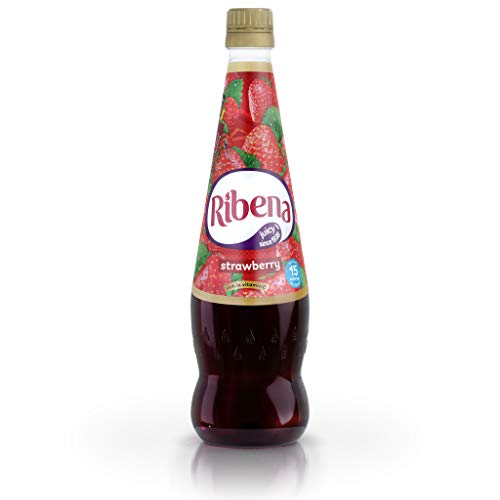 Ribena Erdbeer-Konzentrat Cordial – 12 Flaschen x 850 ml – enthält echten Fruchtsaft – keine künstlichen Farb- oder Aromastoffe – mit Wasser verdünnen – hergestellt mit britischen Erdbeeren von Ribena