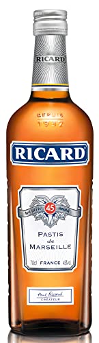 Ricard Pastis – Französischer Likör mit Sternanis, erfrischendem Kräuteraroma und Süßholzsaft – 1 x 0,7 L von Ricard