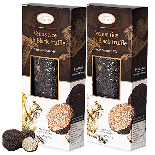 Black Venus Reis mit schwarzer Sommer-Trüffelknolle Aestivum Vitt, reich an Antioxidantien, Fasern, Vitamin E, gesundes Gewicht, Körperkontrolle, 2 x 250 g von Rice