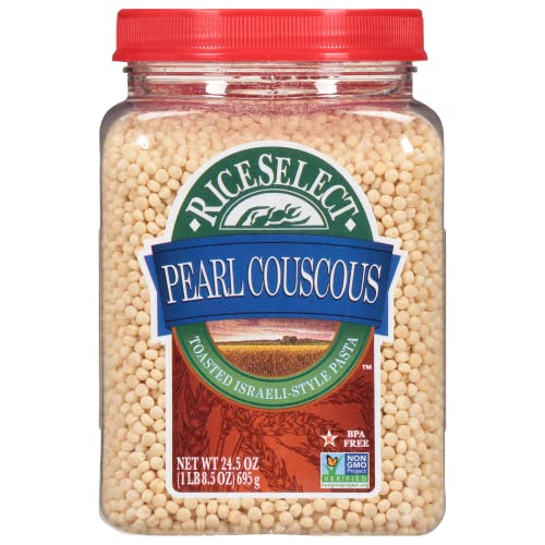 RiceSelect Pearl Couscous, Israeli-Style Non-GMO and Vegan Couscous Pasta, 24.5 Ounce Jar von RiceSelect
