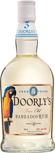 Doorly's | Barbados Rum | 3 Jahre gereift in Eichenholzfässern | 700 ml | 47% Vol. | Weißer Rum | Reiner & fast cremiger Charakter | Mehrfach ausgezeichnet als Rum Producer of the year von Doorly's