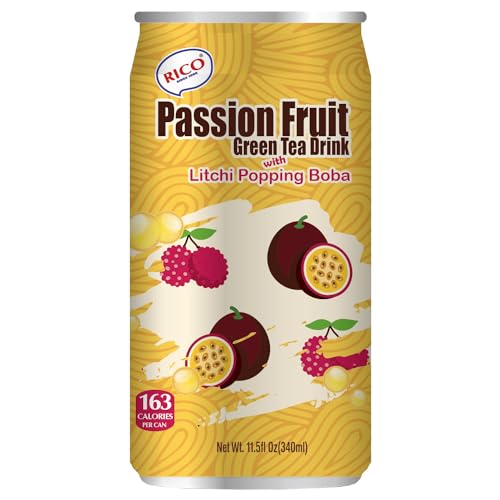 RICO - Passionsfrucht-Grüntee-Litchi-Popping - 1 X 340 ML von Rico