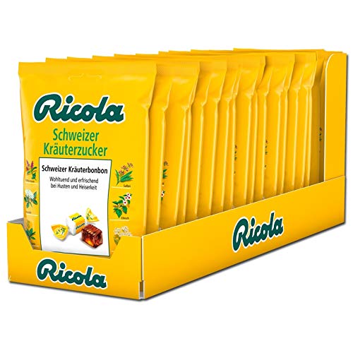 16 Beutel Ricola Schweizer Kräuterzucker a 75 g Kräuterbonbons von Ricola