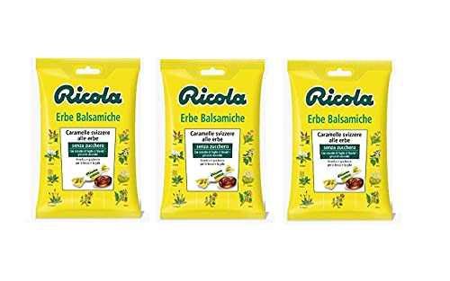 3x Ricola Erbe Balsamiche bonbon Balsamico-Kräuter 13 Kräutern ohne zucker 70g von Ricola