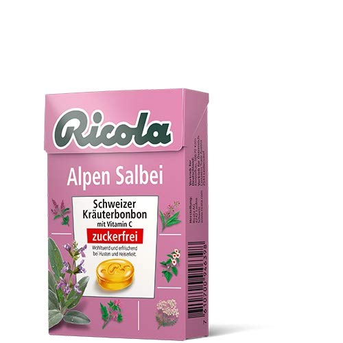 Ricola Alpen Salbei ohne Zucker 50g 5er Pack von Ricola