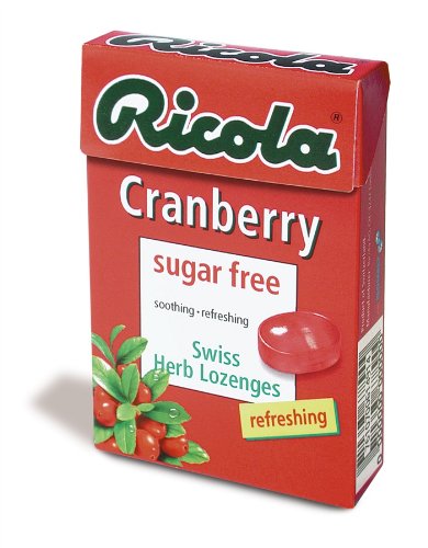 Ricola Cranberry Bonbons ohne Zucker, 4er Pack (4 x 50 g) von Ricola