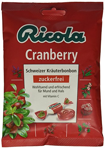 Ricola Cranberry Bonbons ohne Zucker, 75 g von Ricola