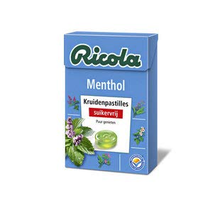 Ricola Menthol zuckerfreie Box 50 gr 20x | Gesamtgewicht 1000 gr von Ricola