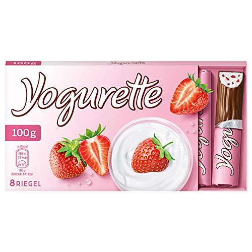 Ferrero Yogurette Erdbeere fruchtig leckere Vollmilchschokolade 100g von Riegel