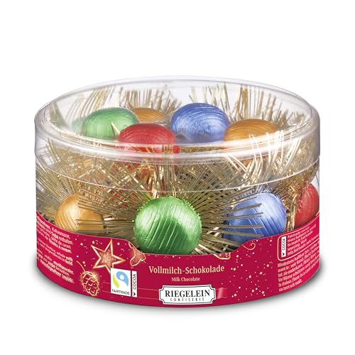 Riegelein Weihnachten Flimmersterne 200g – Vollmilchschokolade mit goldenem Lametta – Schokokugeln perfekt als Christbaumschmuck & Weihnachstdeko Riegelein Weihnachten Flimmersterne 200g – Vollmilchschokolade mit goldenem Lametta – Schokokugeln perfekt als Christbaumschmuck & Weihnachstdeko von Riegelein