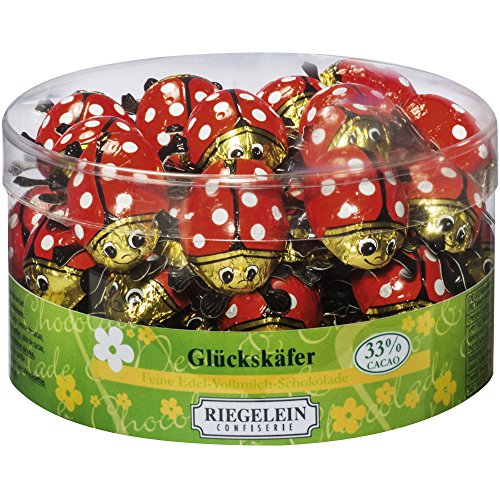 Riegelein Glückskäfer 45 Stück (281,25g) - Edel-Vollmilch-Schokolade von Riegelein
