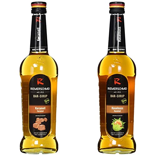 Riemerschmid Bar-Sirup Karamell (1 x 0.7 l) & Bar-Sirup Haselnuss (1 x 0.7 l) von Riemerschmid