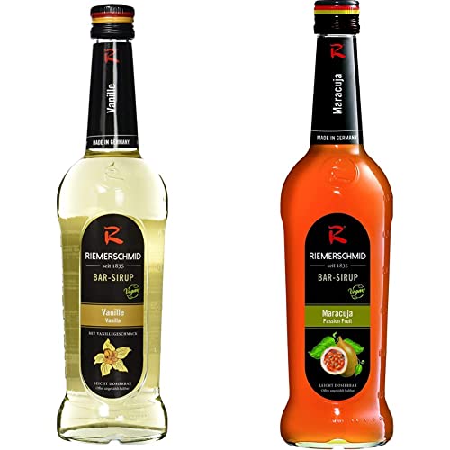 Riemerschmid Bar-Sirup Vanille (1 x 0.7 l) & Bar-Sirup Maracuja (1 x 0.7 l) von Riemerschmid