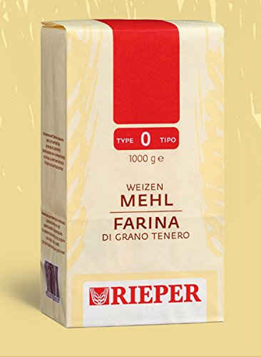 Weichweizenmehl Type 0 rot Rieper 1 kg. von Rieper Mühle Südtirol