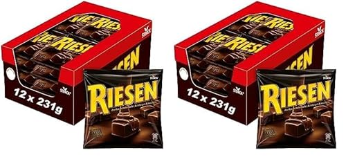 RIESEN – 2 x 12 x 231g (24 x 231g) – Bonbons mit Schokokaramell in kräftiger, dunkler Schokolade von Riesen