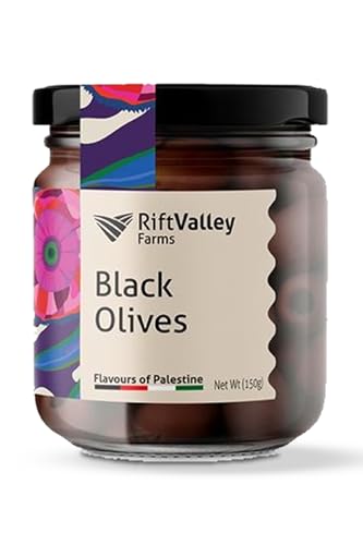 Rift Valley Farms - Premium Schwarze Oliven aus Palästina - Authentisch & Handverlesen | Hochwertige Zutaten für Unvergesslichen Geschmack | Natürlich | 150g Rift Valley Farms - Premium Schwarze Oliven aus Palästina - Authentisch & Handverlesen | Hochwertige Zutaten für Unvergesslichen Geschmack | Natürlich | 150g von Rift Valley Farms