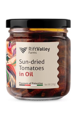 Rift Valley Farms - Sonnengetrocknete Tomaten in Öl - Premium Qualität | Aromatisch, Vielseitig & Reich an Geschmack | Natürlich | ohne Konservierungsstoffe - Fair gehandelt | 200g Rift Valley Farms - Sonnengetrocknete Tomaten in Öl - Premium Qualität | Aromatisch, Vielseitig & Reich an Geschmack | Natürlich | ohne Konservierungsstoffe - Fair gehandelt | 200g von Rift Valley Farms