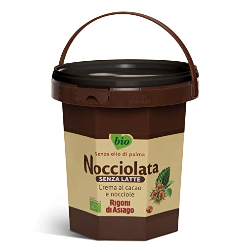 Bio-Haselnuss mit Streifen, ohne Milchcreme, 2,5 kg, Eimer aus Schokolade von Rigoni di Asiago