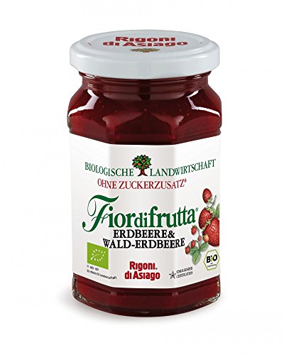 Rigoni di Asiago Fiordifrutta - Fruchtaufstrich - Erdbeeren und Wald-Erdbeeren BIO, 250 g von Rigoni di Asiago