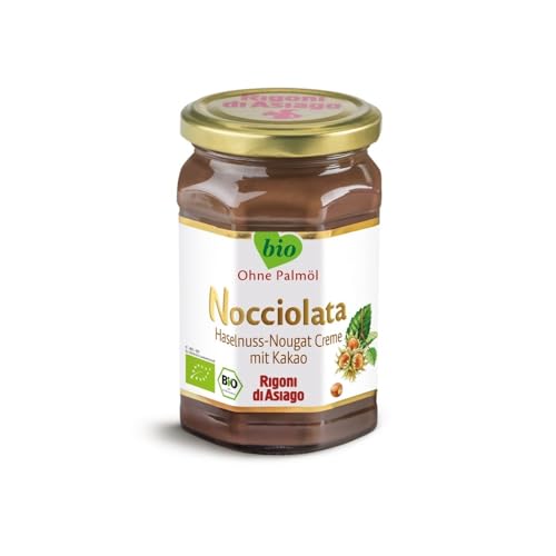 Rigoni di Asiago - Nocciolata - 1x 250g, Nuss Nougat Creme, Haselnusscreme ohne Palmöl, Nuss Nougat Creme ohne Palmöl, Leckerer Brotaufstrich von Rigoni di Asiago