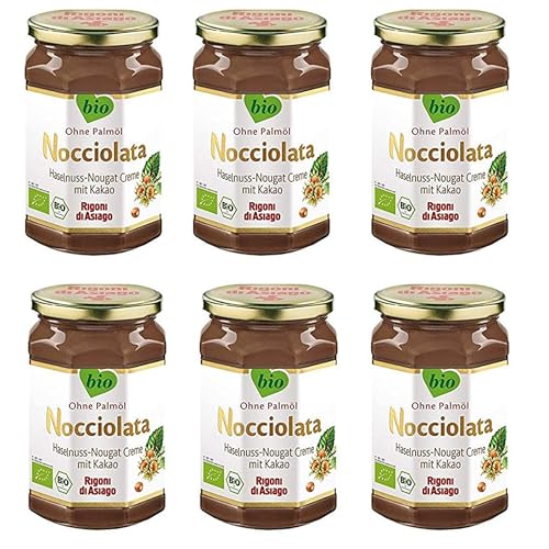 Rigoni di Asiago - Nocciolata - 6x 650g, Nuss Nougat Creme, Haselnusscreme ohne Palmöl, Nuss Nougat Creme ohne Palmöl, Leckerer Brotaufstrich Rigoni di Asiago - Nocciolata - 6x 650g, Nuss Nougat Creme, Haselnusscreme ohne Palmöl, Nuss Nougat Creme ohne Palmöl, Leckerer Brotaufstrich von Rigoni di Asiago