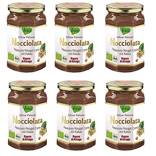 Rigoni di Asiago - Nocciolata - 6x 700g | Nuss Nougat Creme | Haselnusscreme ohne Palmöl | Nuss Nougat Creme ohne Palmöl | Brotaufstrich von Rigoni di Asiago