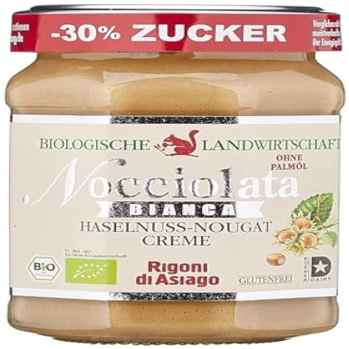 Rigoni di Asiago Nocciolata - Bianca, 1x 250g, weiße Schokolade, Haselnusscreme ohne Palmöl, Nuss Nougat Creme ohne Palmöl, Leckerer Brotaufstrich Rigoni di Asiago Nocciolata - Bianca, 1x 250g, weiße Schokolade, Haselnusscreme ohne Palmöl, Nuss Nougat Creme ohne Palmöl, Leckerer Brotaufstrich von Rigoni di Asiago