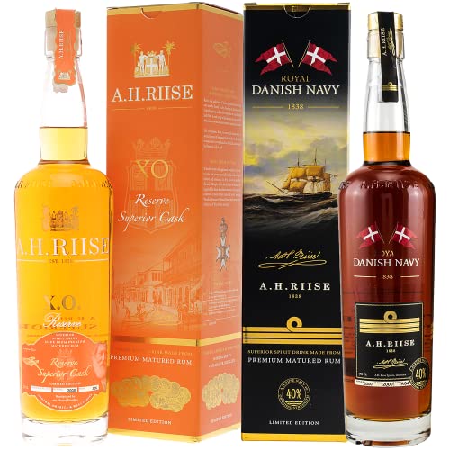 A.H. Riise Rum im Doppelpack 2 x 0,70 L von Riise