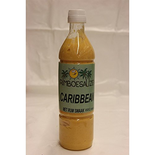 Rimboesauzen Caribbean met Rum Smaak 500ml Flasche (Karibische Sauce mit Rum Geschmack) von Rimboesauzen
