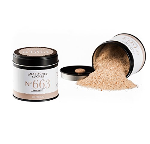 Bio Arabischer Zucker N°663 - perfekt für orientalischen Kaffee, in eleganter Gewürzdose mit doppeltem Aromadeckel, Inhalt: 110g Bio Arabischer Zucker N°663 - perfekt für orientalischen Kaffee, in eleganter Gewürzdose mit doppeltem Aromadeckel, Inhalt: 110g von Rimoco