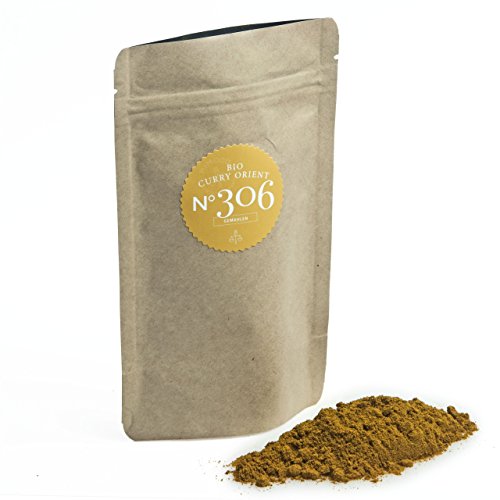 Bio Curry Orient N°306 - biologisch angebaut, mild, warm & exotisch, im praktischen Kraftpapier Zip-Beutel, Inhalt: 60g von Rimoco