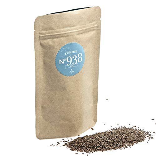 Rimoco N°938 Bio Kümmel ganze Samen - kräftig, warm & würzig, ganze Kümmelsamen aus Estland | in Kraftpapier Zip Frische-Beutel | Inhalt: 60g von Rimoco