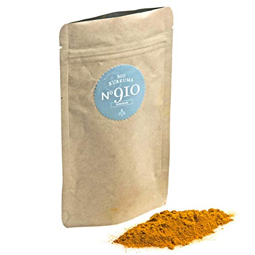 Rimoco N°910 BIO KURKUMA gemahlen - würzig, leicht erdig & feinherb | Perfekt für orientalische und indische Küche | Bio Anbau (DE-ÖKO-007) | 70g in Kraftpapier Zip-Beutel von Rimoco