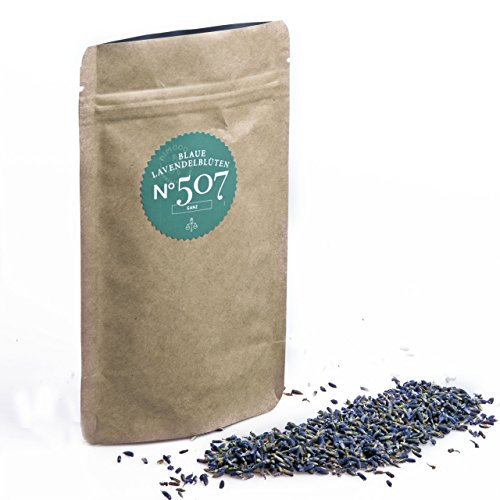 Bio Lavendelblüten N°507 - ganze Blüten, warm & intensiv, im praktischen Kraftpapier Zip-Beutel, Inhalt: 15g von Rimoco