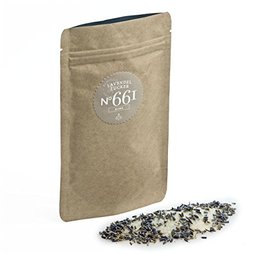 Bio Lavendelzucker N°661 - die Süße Frankreichs, im praktischen Kraftpapier Zip-Beutel, Inhalt: 100g Bio Lavendelzucker N°661 - die Süße Frankreichs, im praktischen Kraftpapier Zip-Beutel, Inhalt: 100g von Rimoco